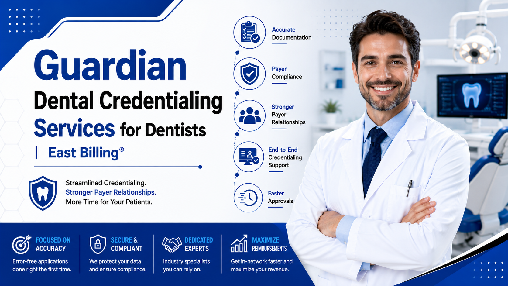 Guardian Dental Credentialing Services for Dentists | East Billing®
